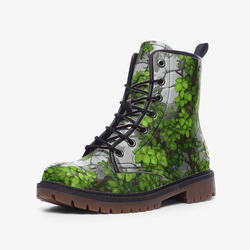Creeping Vines Vegan Leather Lightweight boots - Books Worth Keeping